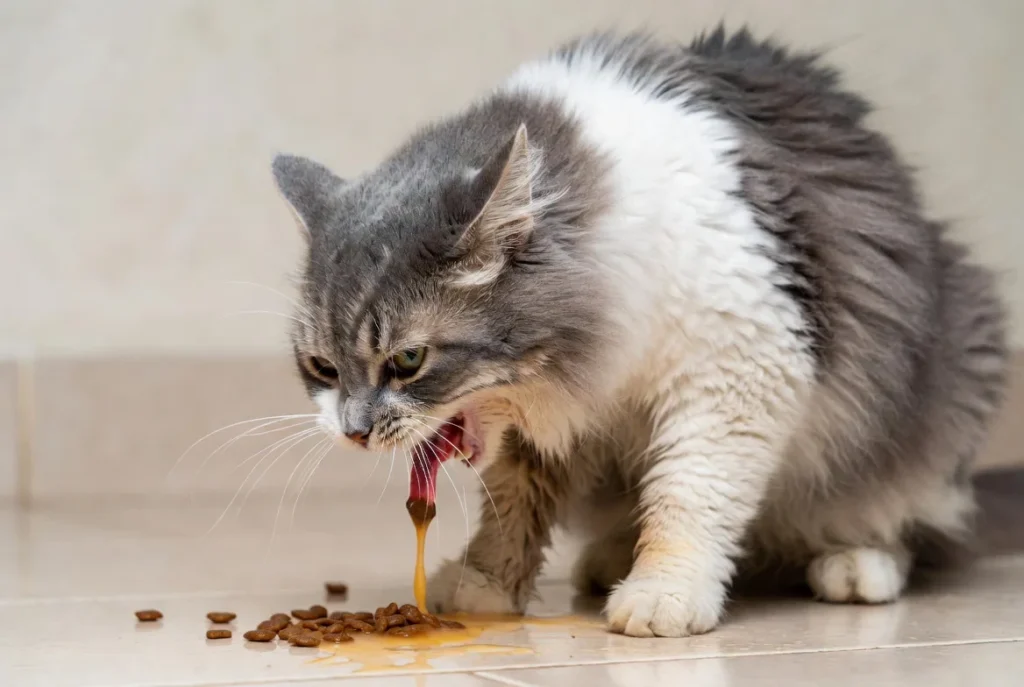 Cat Throw Up After Eating Dry Food